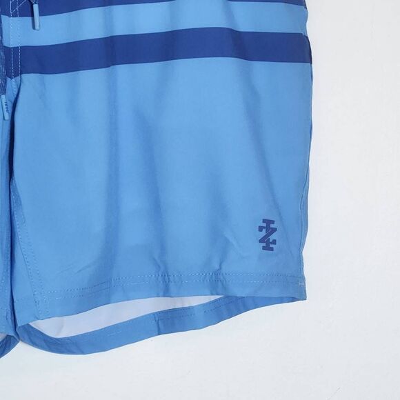 Izod Blue Stripe Swim Trunks NWT Size XXL Izod Saltwater Blue Swim Shorts - Picture 5 of 9